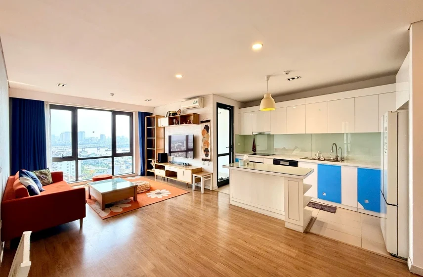 Ảnh 1: Căn hộ cho thuê Mipec Long Biên 3 phòng ngủ view sông Hồng